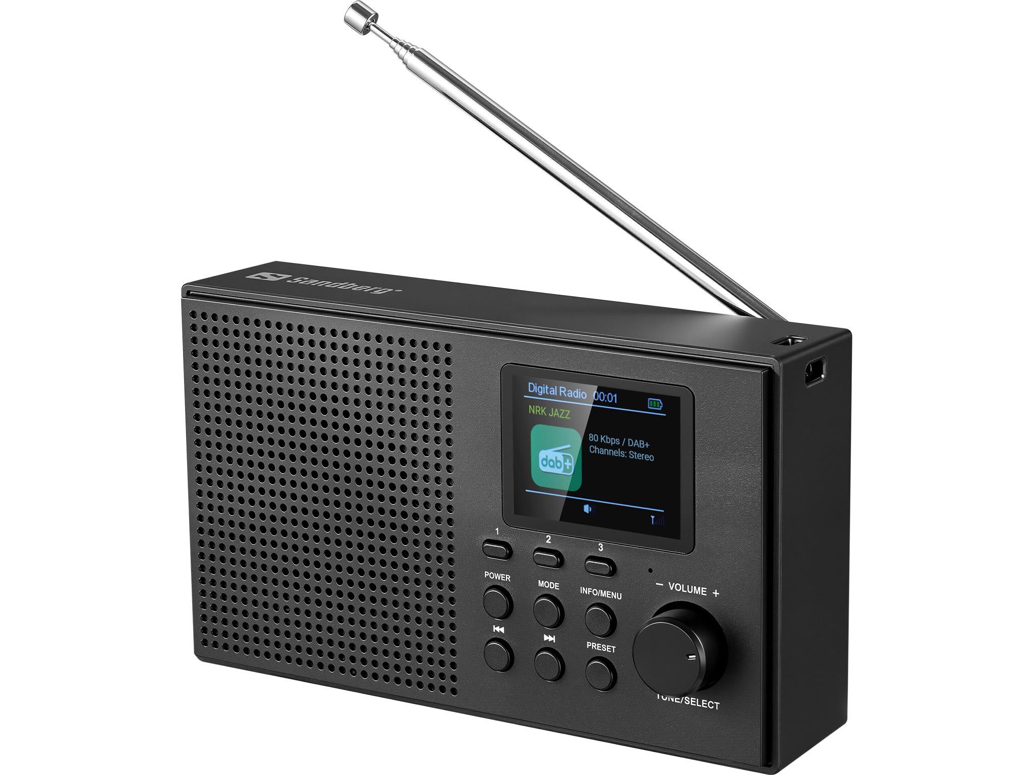 Sandberg Speaker Radio Dab+BT Recharge - Dab+/FM - Dab Netzwerk Und Radiowecker