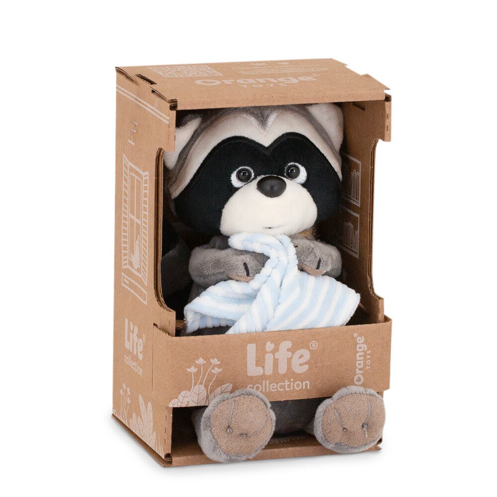 Orange Toys Soft Toy Denny The Raccoon With Towel (25cm) - Plush Os616/20