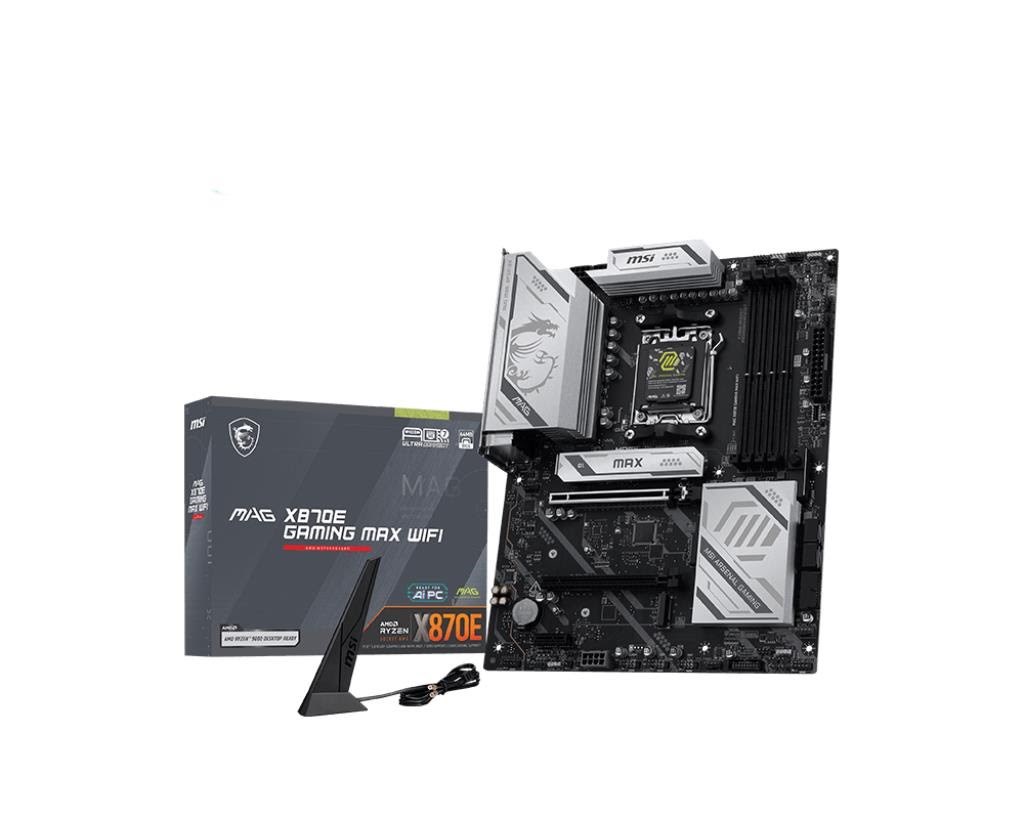 Msi Mag X870e Gaming Max Wifi Mainboard - Amd X870e - Amd Am5 - Ddr5 Ram - Atx