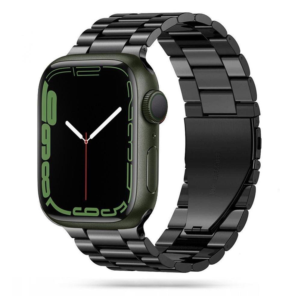 Tech-protect Stainless Bracelet For Apple Watch 4 / 5 / 6 / 7 / 8 / 9 / SE / Ultra 1 / 2 (42 / 44 / 45 / 49 mm) - Black - Smartwatch Accessories