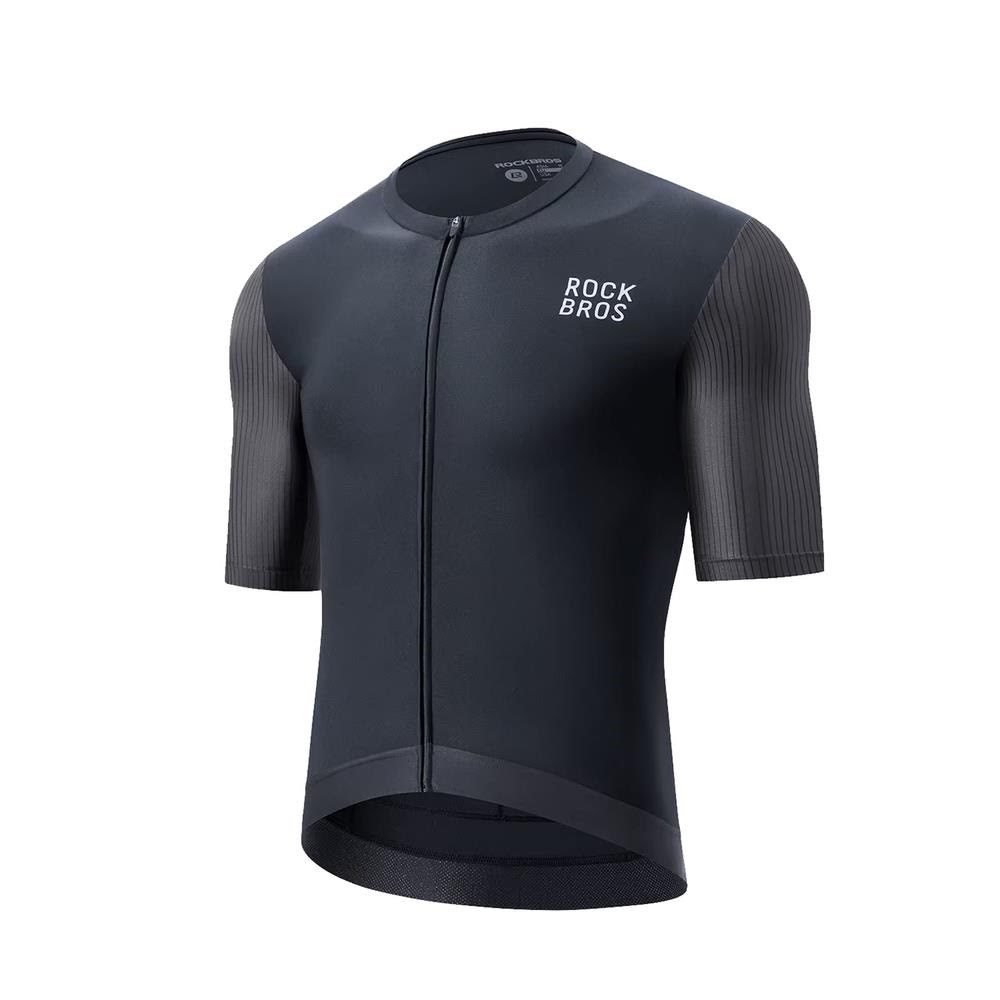 Rockbros 15200025 Short Sleeve Cycling Jersey Size Xxxl - Black - Fahrradzubehoer