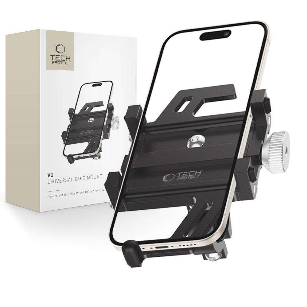 Tech-protect V1 Universal Bicycle Holder For Phone - Black - Handys Anderes Zubehoer