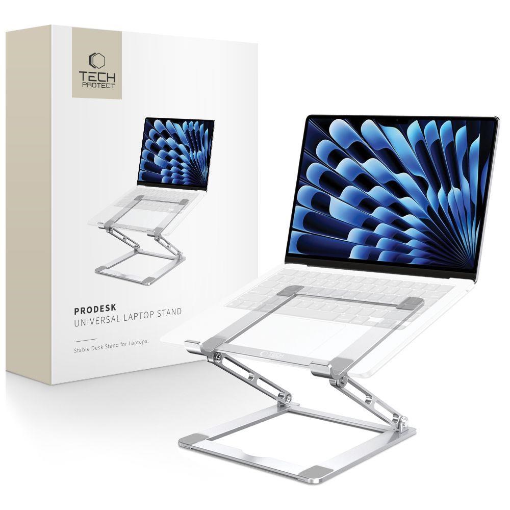 Tech-protect Uls400 Universal Fold-out Stand For Laptop up to 17" - Silver - Tablets Anderes Zubehoer 9589046919398