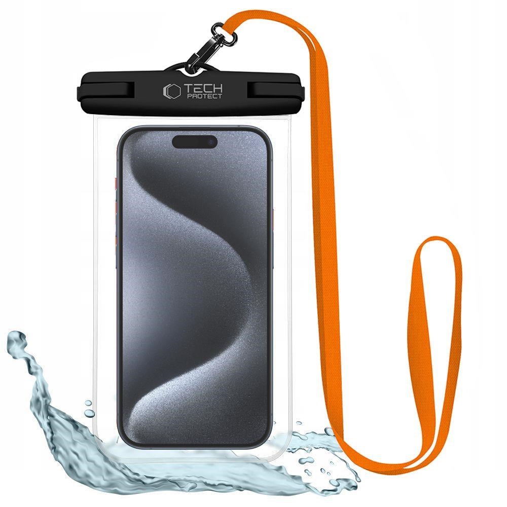 Tech-protect Waterproof Case Uwc7 Waterproof For Devices up to 6.9" - Black & Orange - Handys Cover Cases 5906302309573