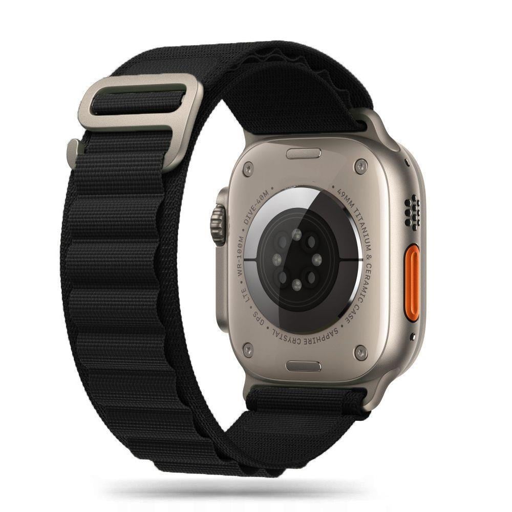 Tech-protect Nylon Pro Strap For Apple Watch 4 / 5 / 6 / 7 / 8 / 9 / SE / Ultra 1 / 2 (42 / 44 / 45 / 49 mm) - Black - Smartwatch Accessories 