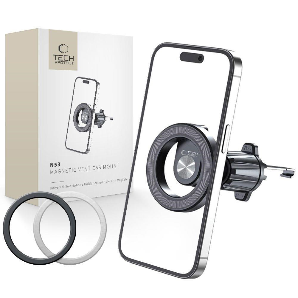 Tech-protect N53 Car Phone Holder With Magsafe Air Vent - Black - Handys Anderes Zubehoer 9490713930854