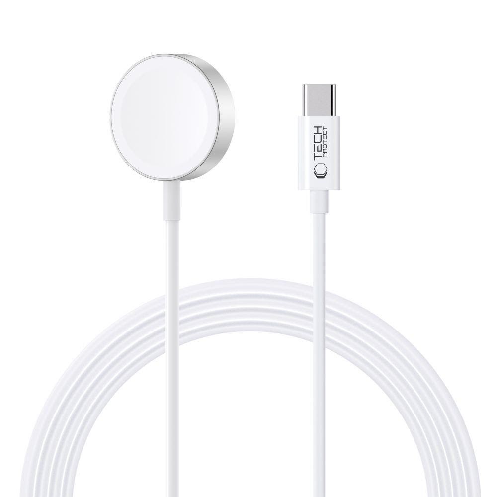 Tech-protect Ultraboost Inductive Magnetic Charger With Usb-c Connector For Apple Watch 1.2m - White - Handys Adapter Und Ladegeraete 9490713932704