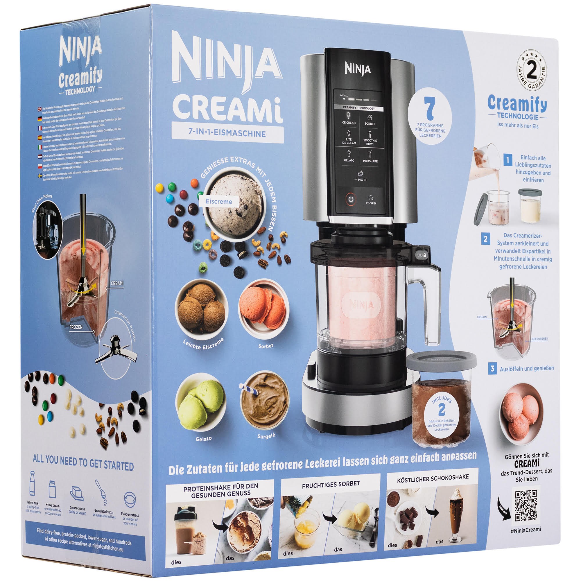 Ninja Eismaschine Creami Nc302eu - Ice Cream Maker - Black / Silver