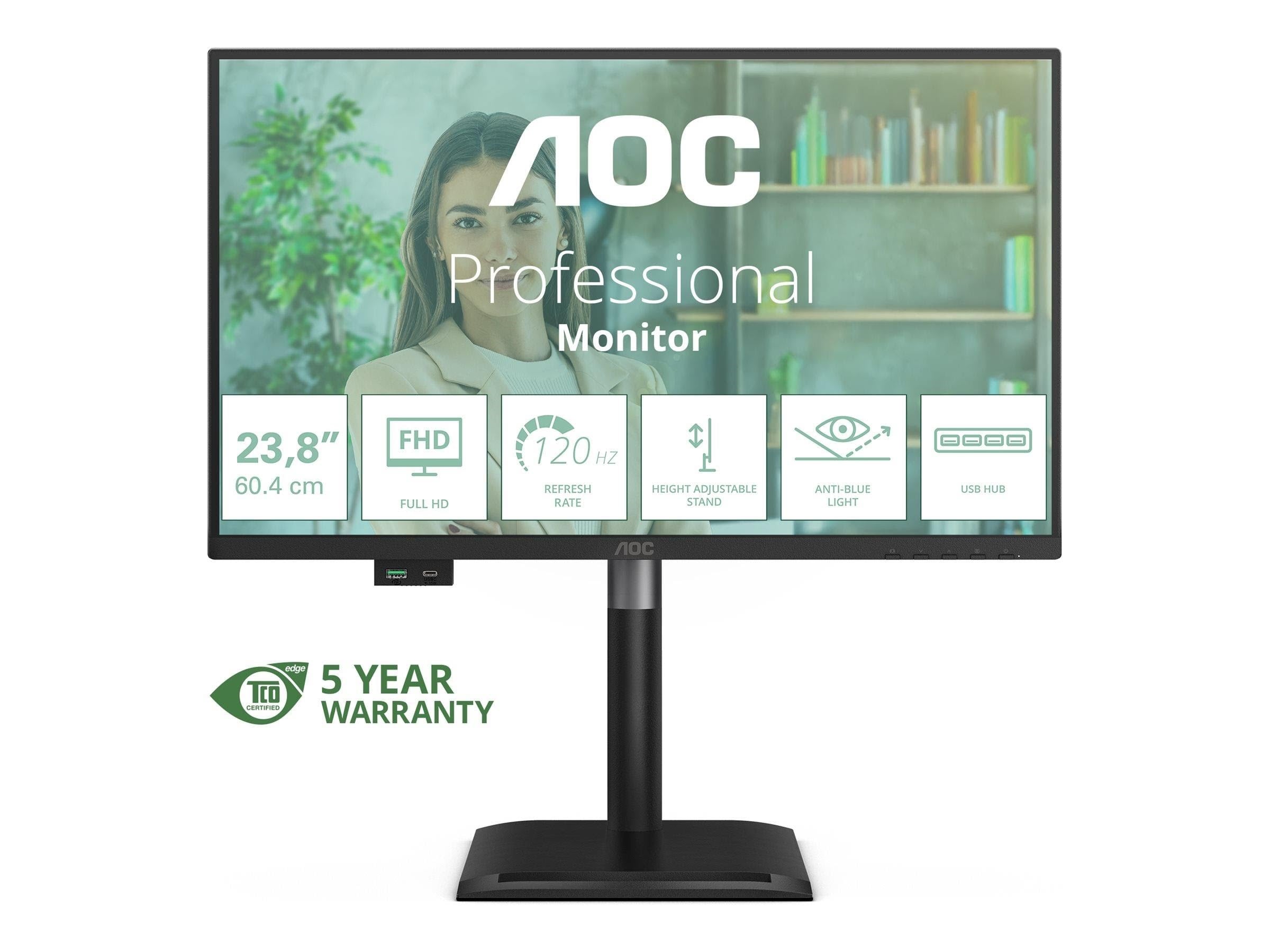 24" Aoc 24p4u - Led Monitor - Full HD (1080p) - Bildschirm Black