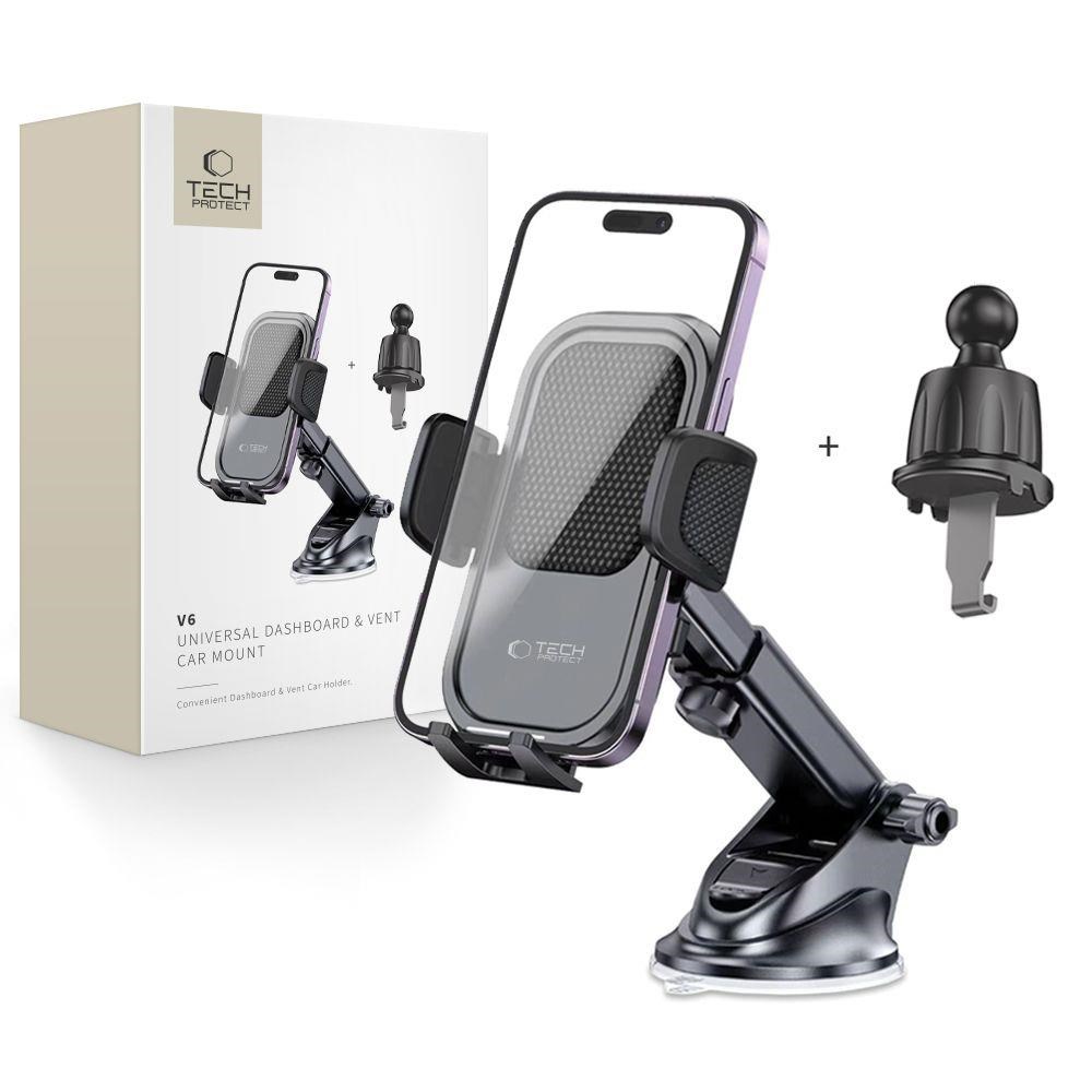 Tech-protect V6 Car Cockpit / Air Vent Phone Holder - Black - Handys Anderes Zubehoer 9490713935071