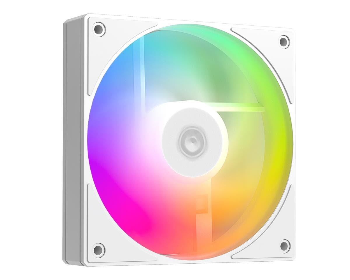 Id-cooling As-120 Argb Reverse - Gehäuselüfter - 120mm - Weiß Mit Rgb Led - Gehaeuseluefter
