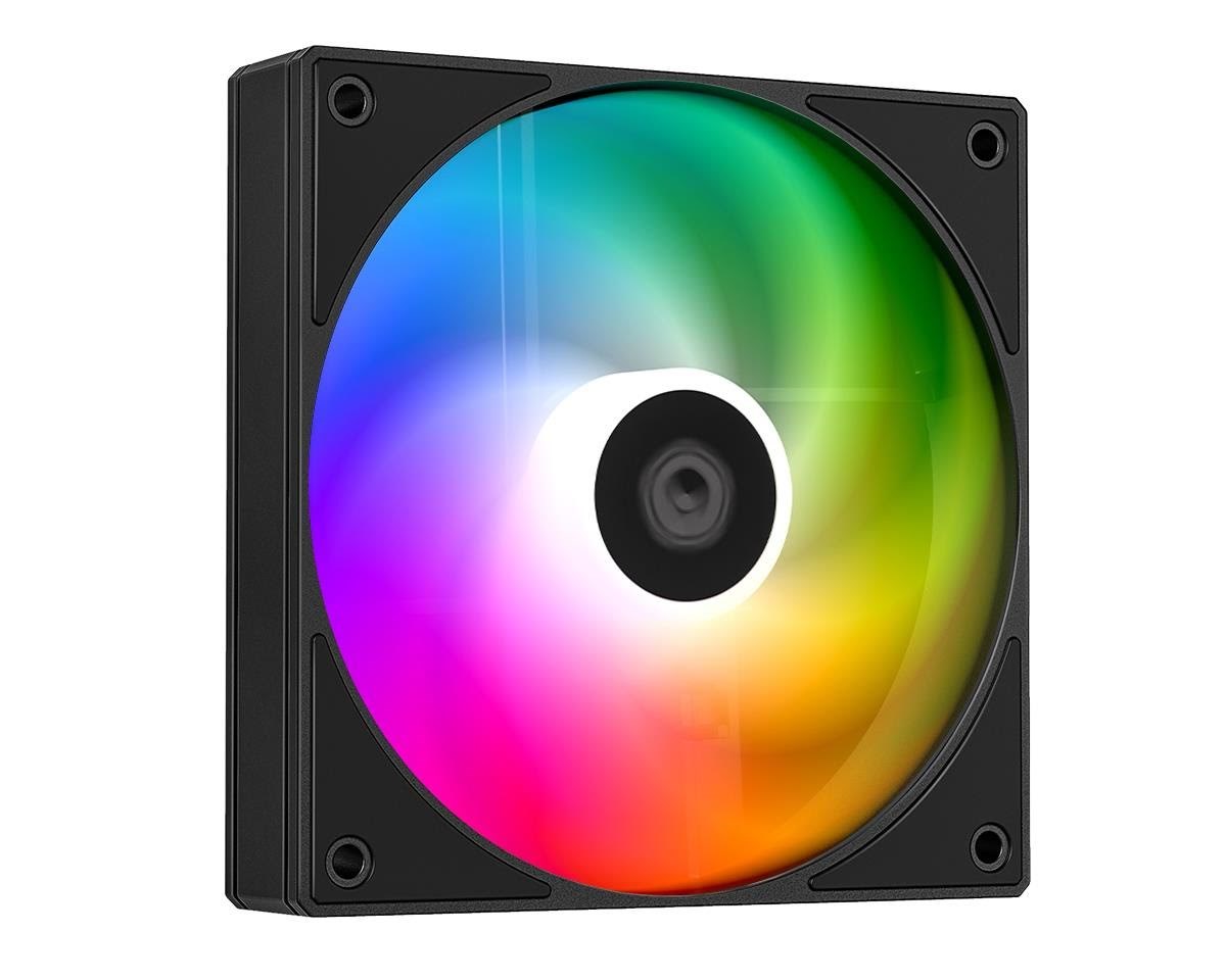 Id-cooling As-120 Argb Reverse - Gehäuselüfter - 120mm - Schwarz Mit Rgb Led - Gehaeuseluefter As-120-argb-kr