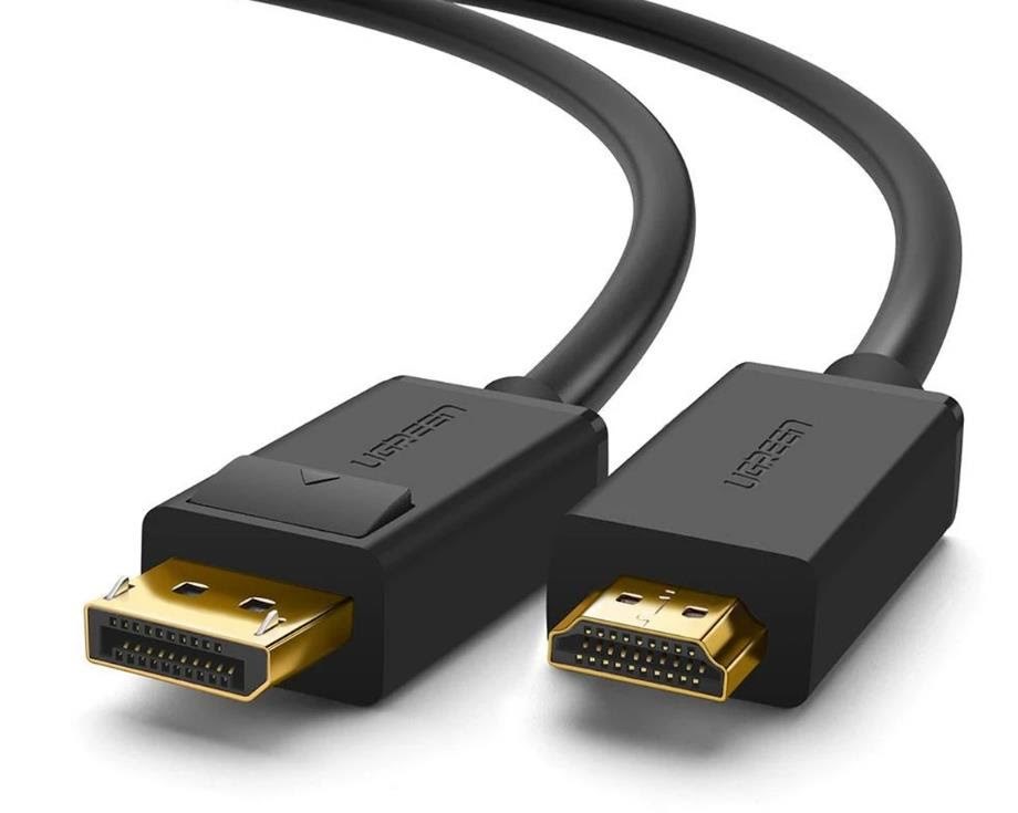 Ugreen Unidirectional Displayport to Hdmi Cable 4K 30hz 32 Awg 1.5m Black (Dp101 10239) - Display Kabel