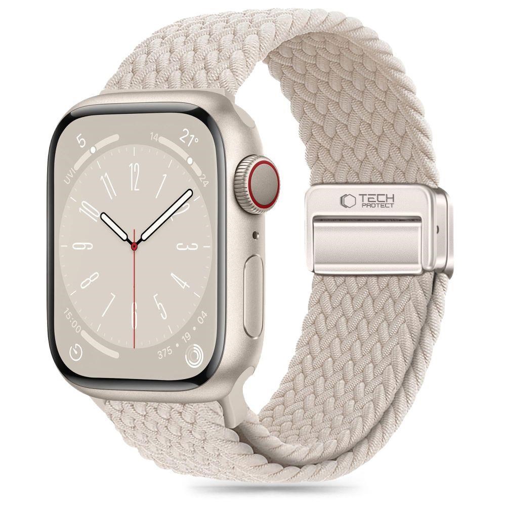 Tech-protect Nylonmag Strap For Apple Watch 4 / 5 / 6 / 7 / 8 / 9 / SE (38 / 40 / 41 mm) - Beige - Smartwatch Accessories