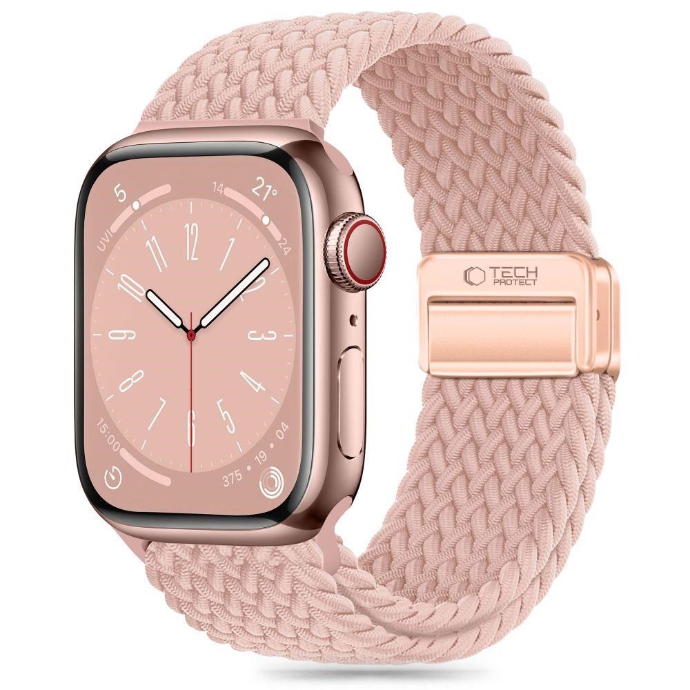 Tech-protect Nylonmag Strap For Apple Watch 4 / 5 / 6 / 7 / 8 / 9 / SE (38 / 40 / 41 mm) - Pink - Smartwatch Accessories 5906302312856