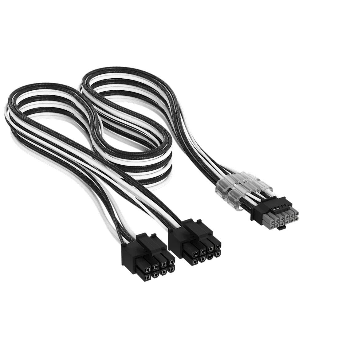 Corsair Elite Premium Individually Sleeved 2x 8-pin to Pcie 12v-2x6 600w (Type 4) - Schwarz - Stromkabel Intern Cp-8920425