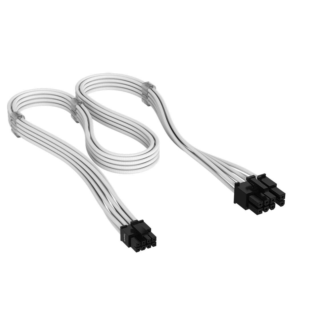 Corsair Elite Premium Individually Sleeved Pcie Cable 8-pin (6+2 Split) Cable Type 5 - Weiß - Stromkabel Intern