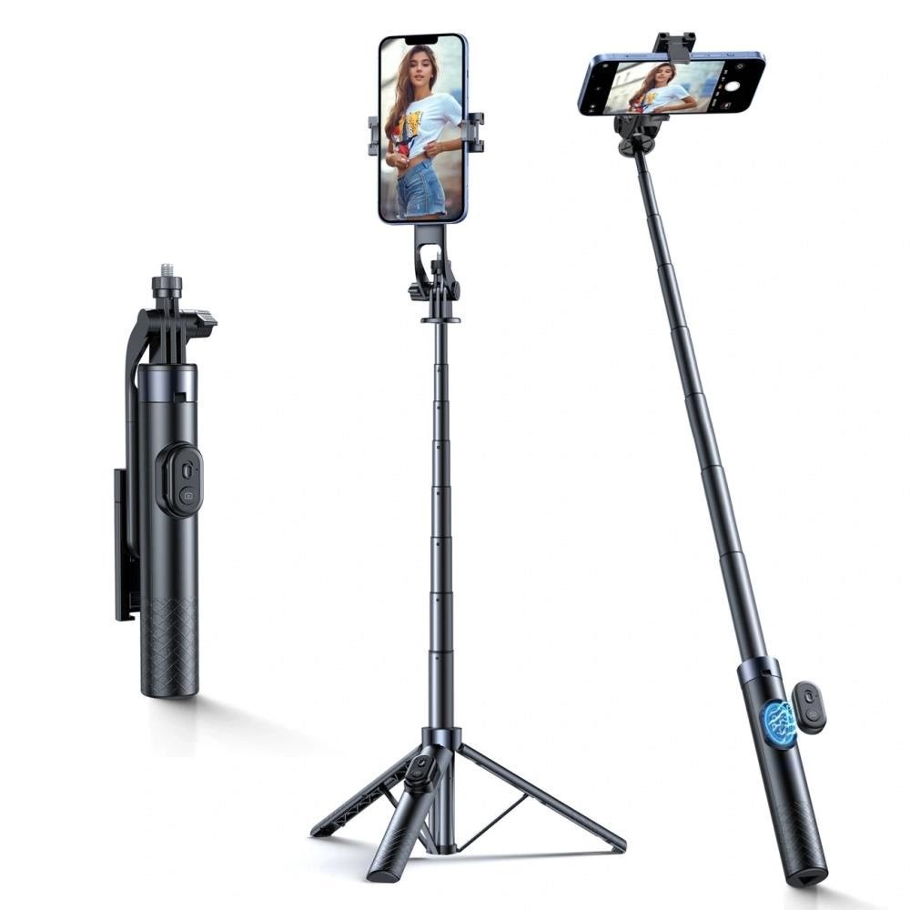 Wozinsky Selfie Stick Wc1y30s Telescopic Tripod 1.3m With Phone Holder - Black - Tripods Stative 5907769384493