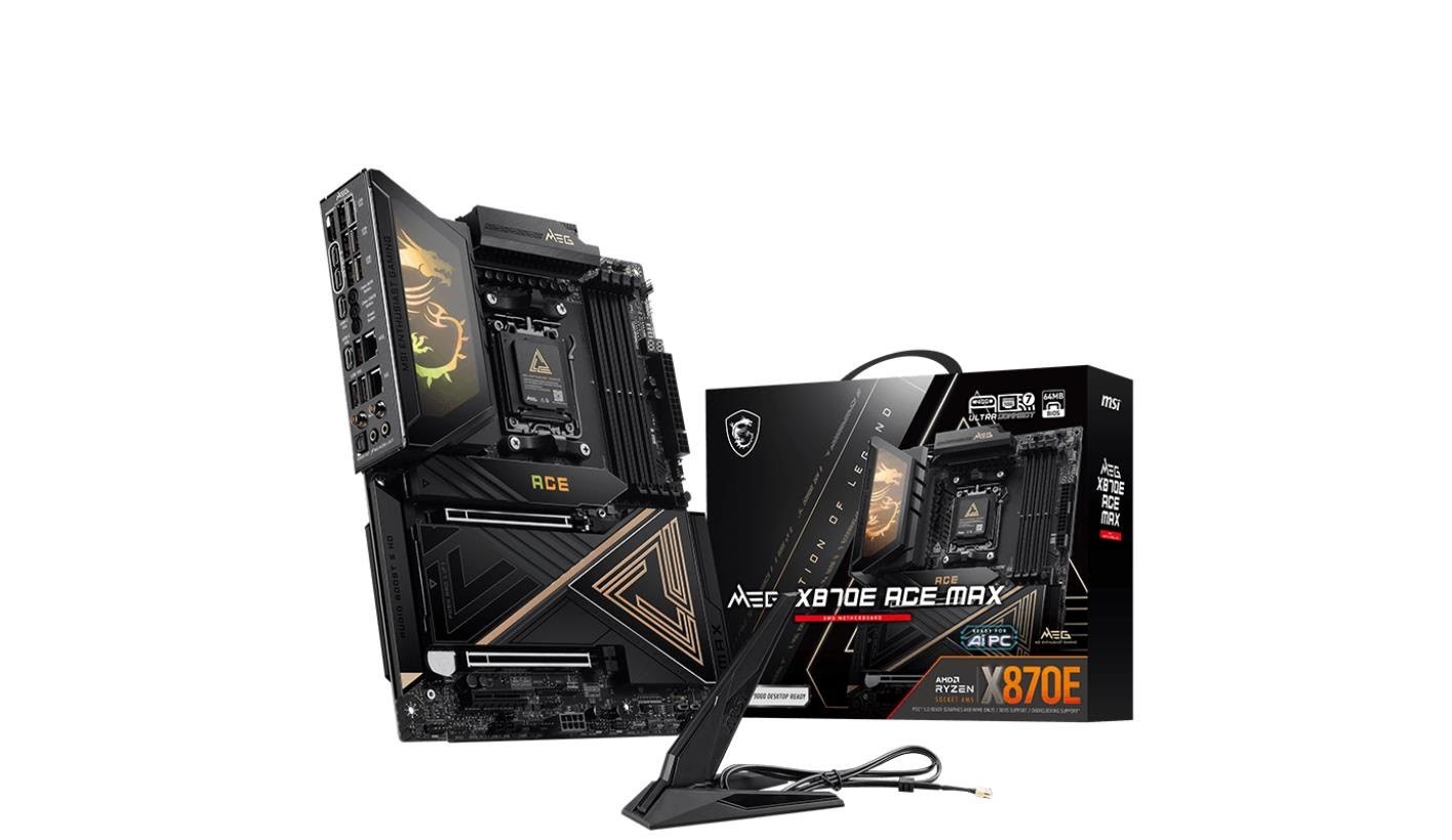 Msi Meg X870e Ace Max Mainboard - Amd X870e - Amd Am5 - Ddr5 Ram - Atx