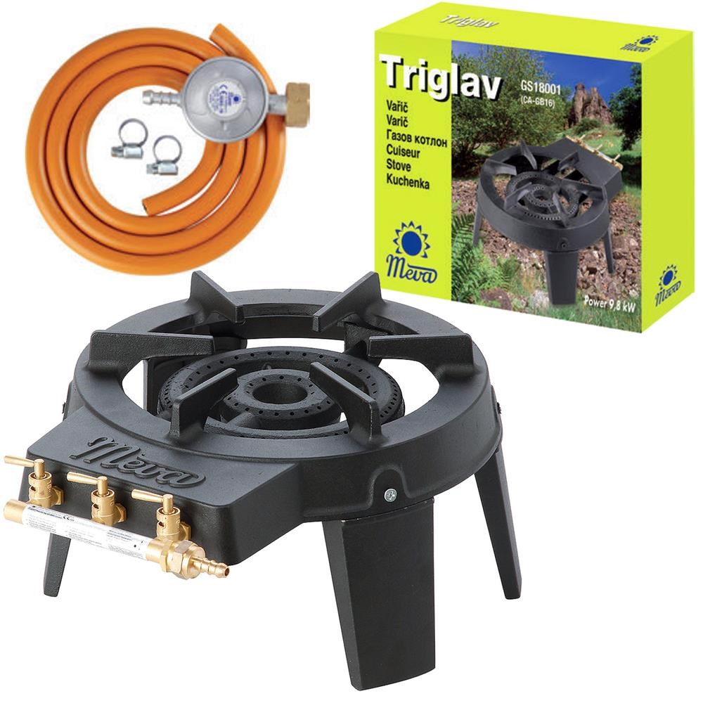 Meva Industrial Gas Stool 3 - Burner Triglav 9kw - Grill Und Zubehoer 8590584575602