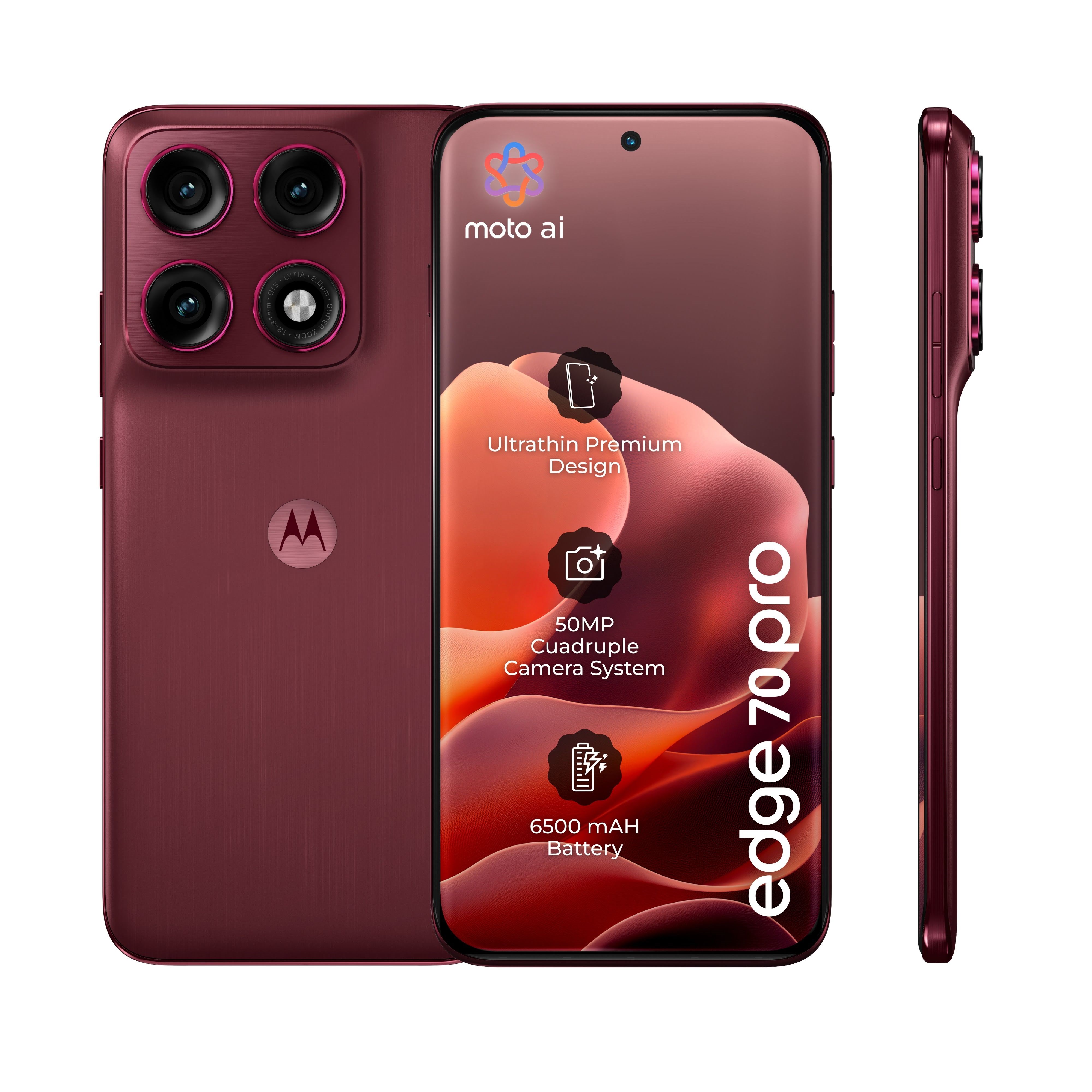 Motorola Edge 70 Pro 512gb/12gb - Pantone Zinfandel - Handys Smartphones