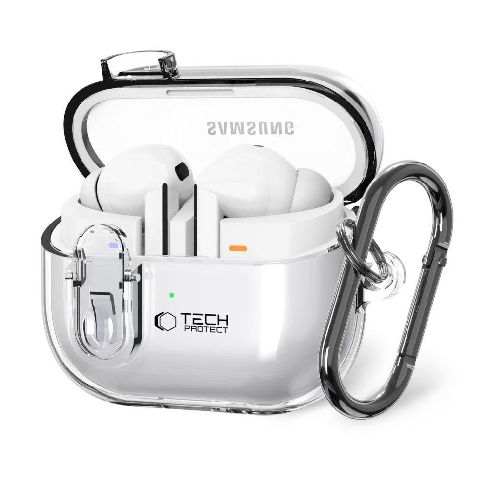 Tech-protect Flexair Case With Carabiner For Samsung Galaxy Buds 3 / 3 Pro - Transparent - Handys Cover Cases 5906302376155