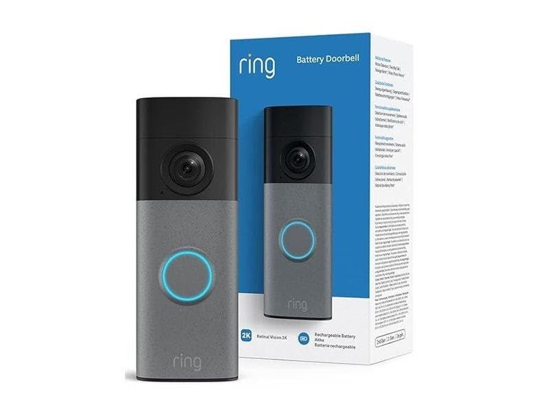 Ring Battery Video Doorbell - Retinal 2K - Specled Grey - Smart Home B0fhj91jy5