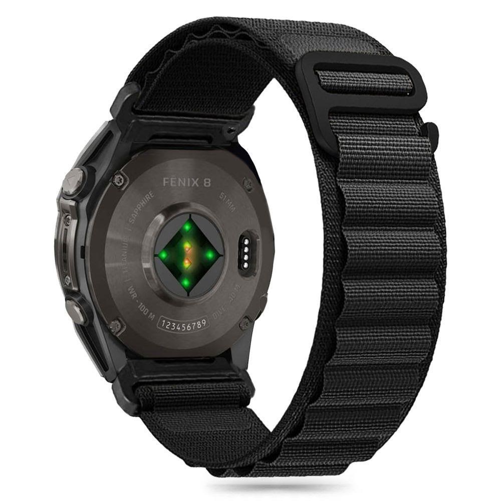 Tech-protect Nylon Pro Garmin Fenix 5 / 6 / 6 Pro / 7 / 8 Strap (47 MM) - Black - Smartwatch Accessories
