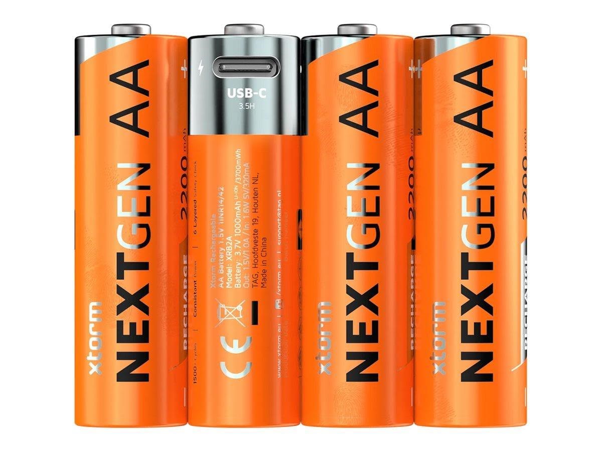 Xtorm Nextgen AA Batteries Usb-c Rechargeable 4-pack - Batterien Und Akkus