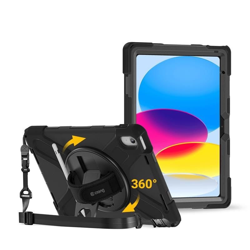 Crong Defender Plus - Rugged Case Ipad 11" A16 (2025) / 10.9" (2022) - Black - Tablets Cover Case