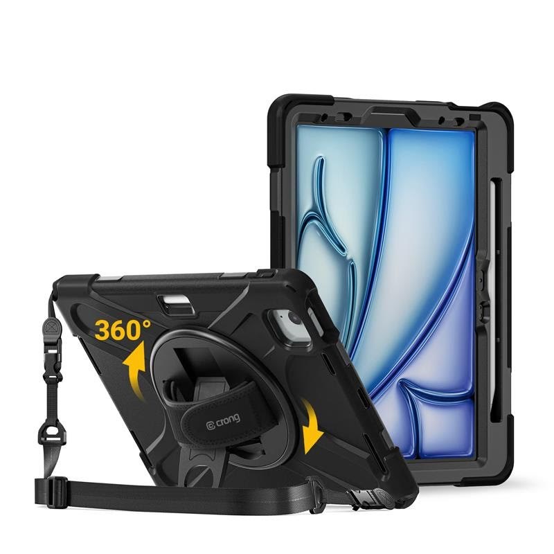 Crong Defender Plus - Rugged Case For Ipad Air 11” (2026 - 2024) / Ipad Air 10.9” - 5th-4th Gen. - Tablets Cover Case Crgdpipda11blk