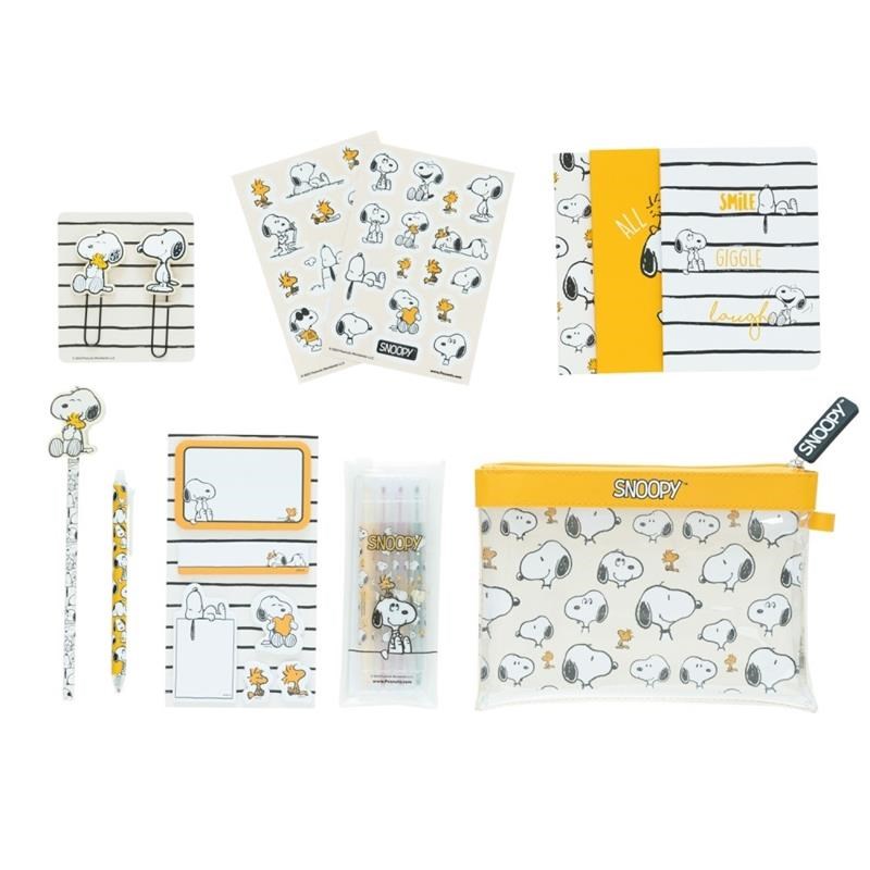 Snoopy - 15-piece School Supplies Set - Utensilien Zum Schreiben Und Zeichnen