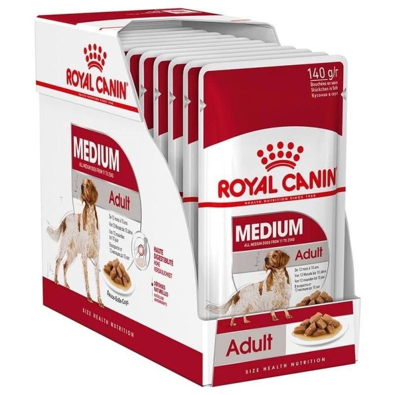 Royal Canin Shn Medium Adult in Sauce - Wet Food For Adult Dogs - 10x140g - Hunde