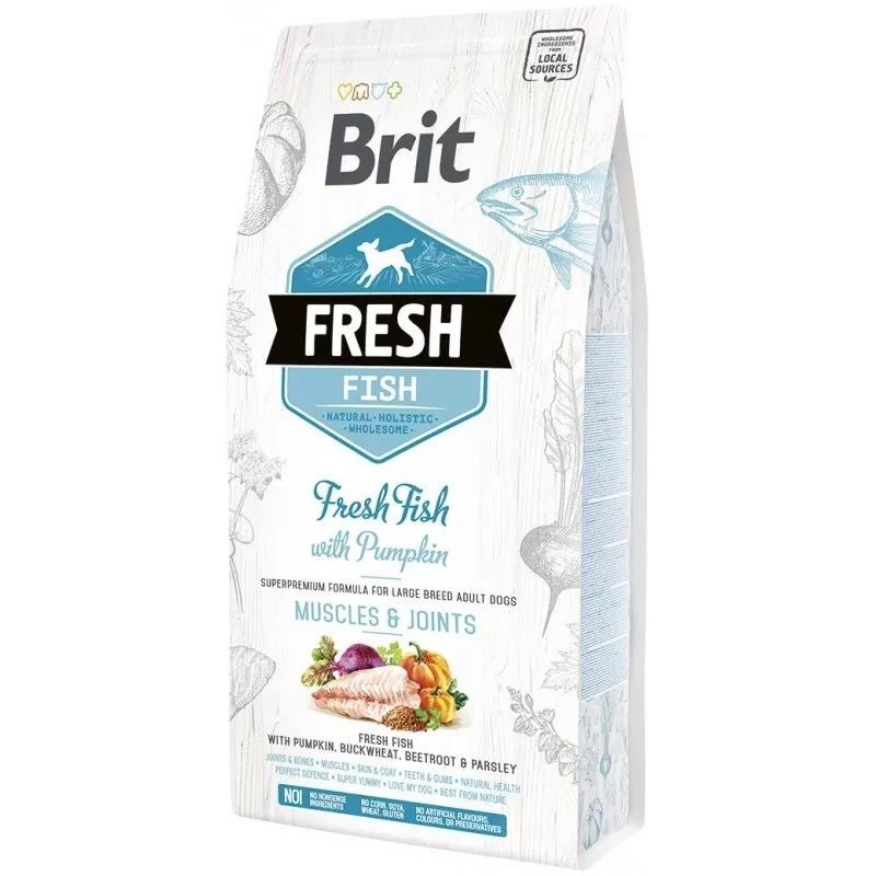 Brit Fresh Muscles & Joints Fish With Pumpkin - Dry Dog Food - 12kg - Hunde