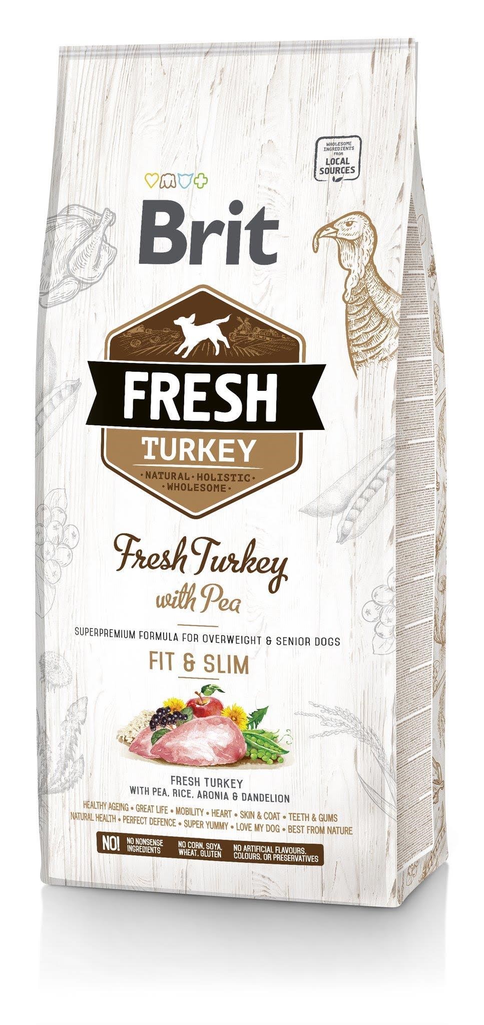Brit Fresh Turkey & Pea Fit & Slim - Dry Dog Food Turkey With Pea - 12 kg - Hunde 8595602530793