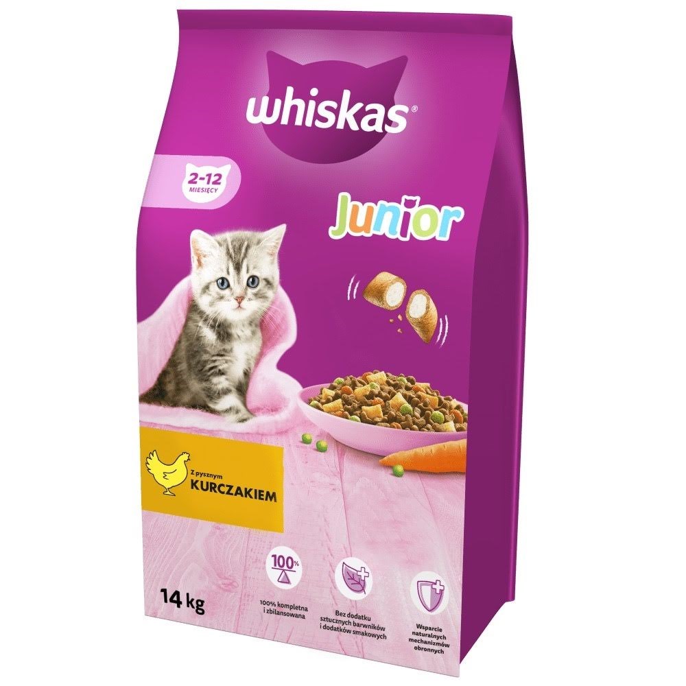 Whiskas Dry Cat Food Junior - Chicken - 14kg - Katzen