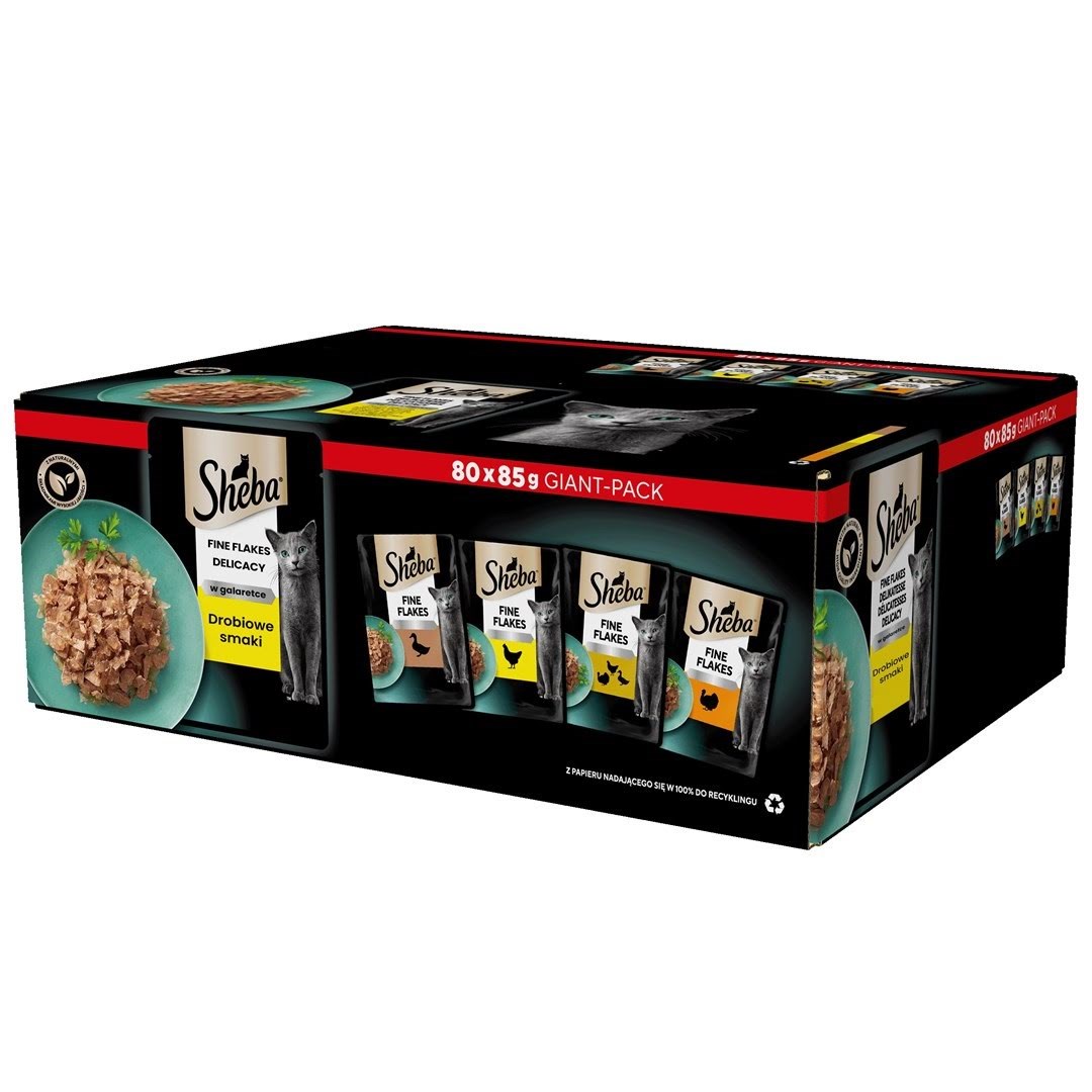 Sheba Delicacy Poultry Flavours in Jelly - Wet Cat Food - 80x 85 g - Katzen 4770608257835