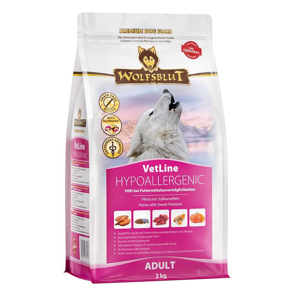 Wolfsblut Vetline Hypoallergenic Horse With Sweet Potatoes - Dry Dog Food - 2kg - Hunde 4260603786466