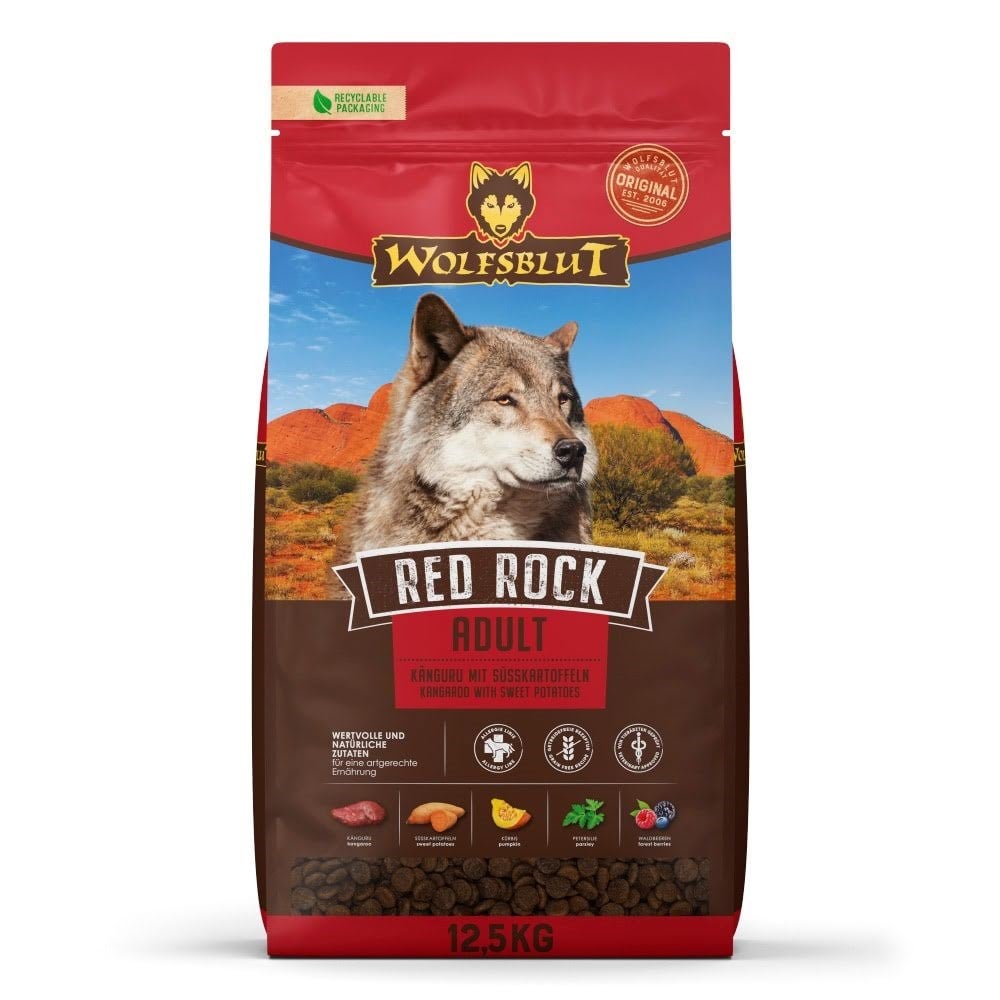 Wolfsblut Red Rock Kangaroo With Sweet Potatoes - Dry Dog Food - 12.5kg - Hunde 4260603784936