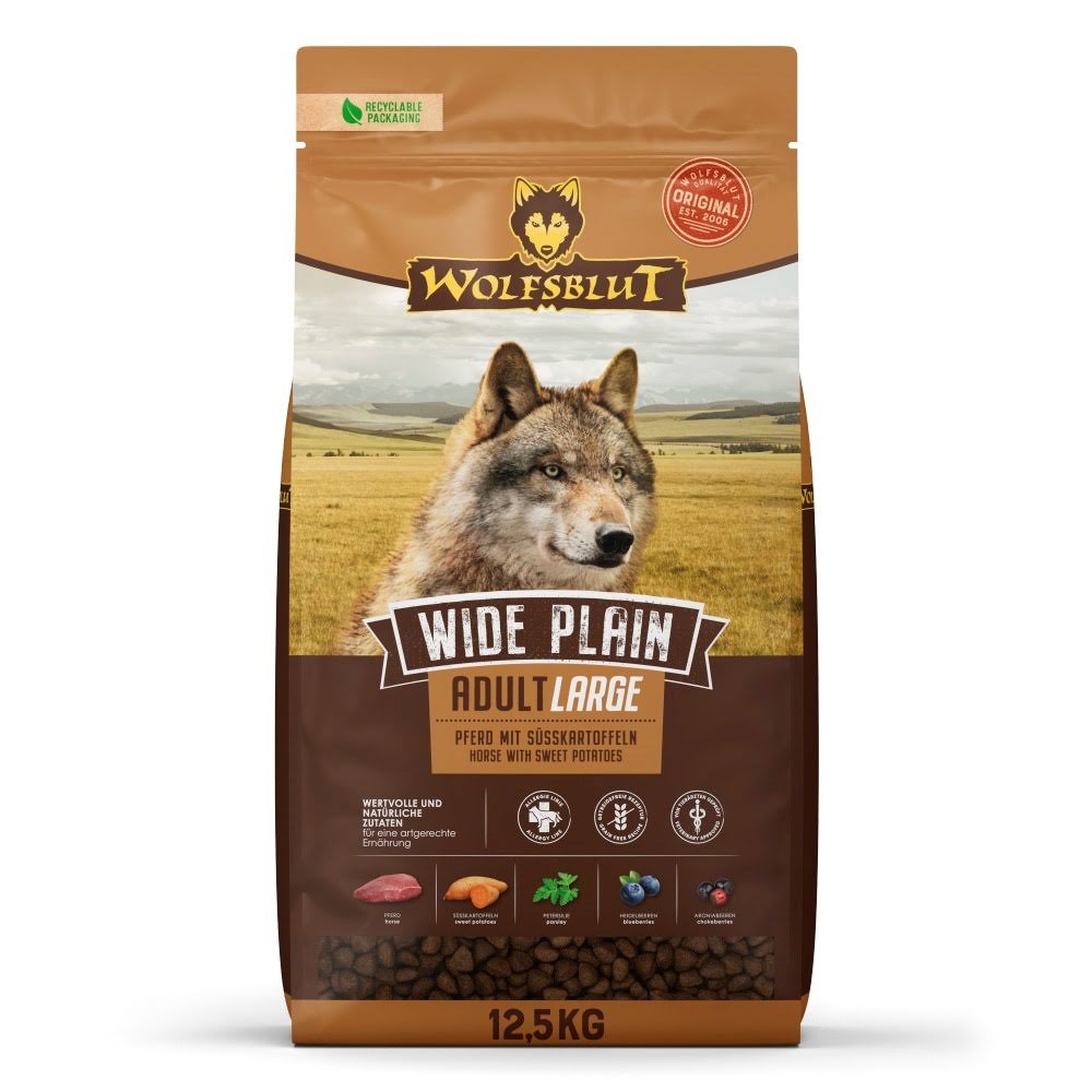 Wolfsblut Wide Plain Large Breed Horse With Sweet Potatoes - Dry Dog Food - 12.5kg - Hunde 4260603784967
