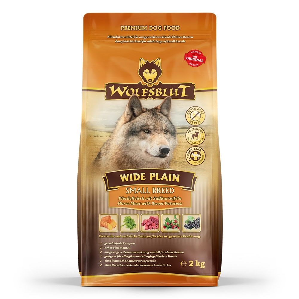 Wolfsblut Wide Plain Small Breeds Horse With Sweet Potatoes - Dry Dog Food - 2kg - Hunde 4260262764522
