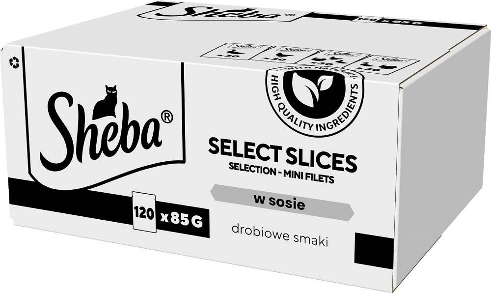 Sheba Select Slices Poultry Flavors - Wet Cat Food - 120 x 85g - Katzen