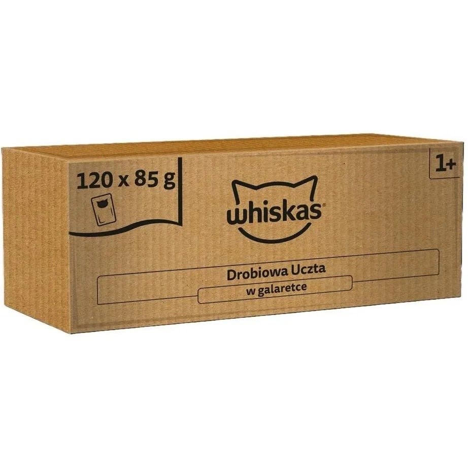 Whiskas Feast in Jelly Poultry - Wet Cat Food - 120x85g - Katzen 5900951319235