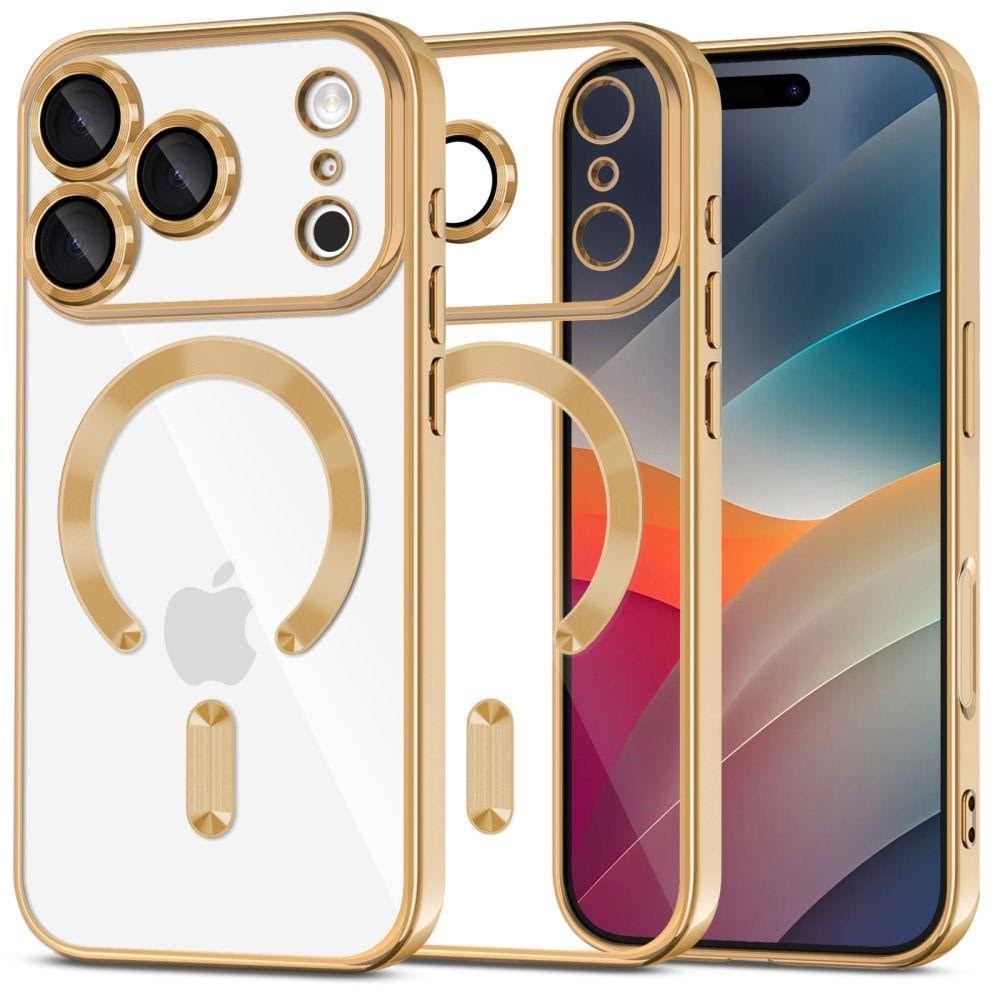 Tech-protect Magflex Magsafe Case For Iphone 17 Pro Max - Clear Gold - Handys Cover Cases