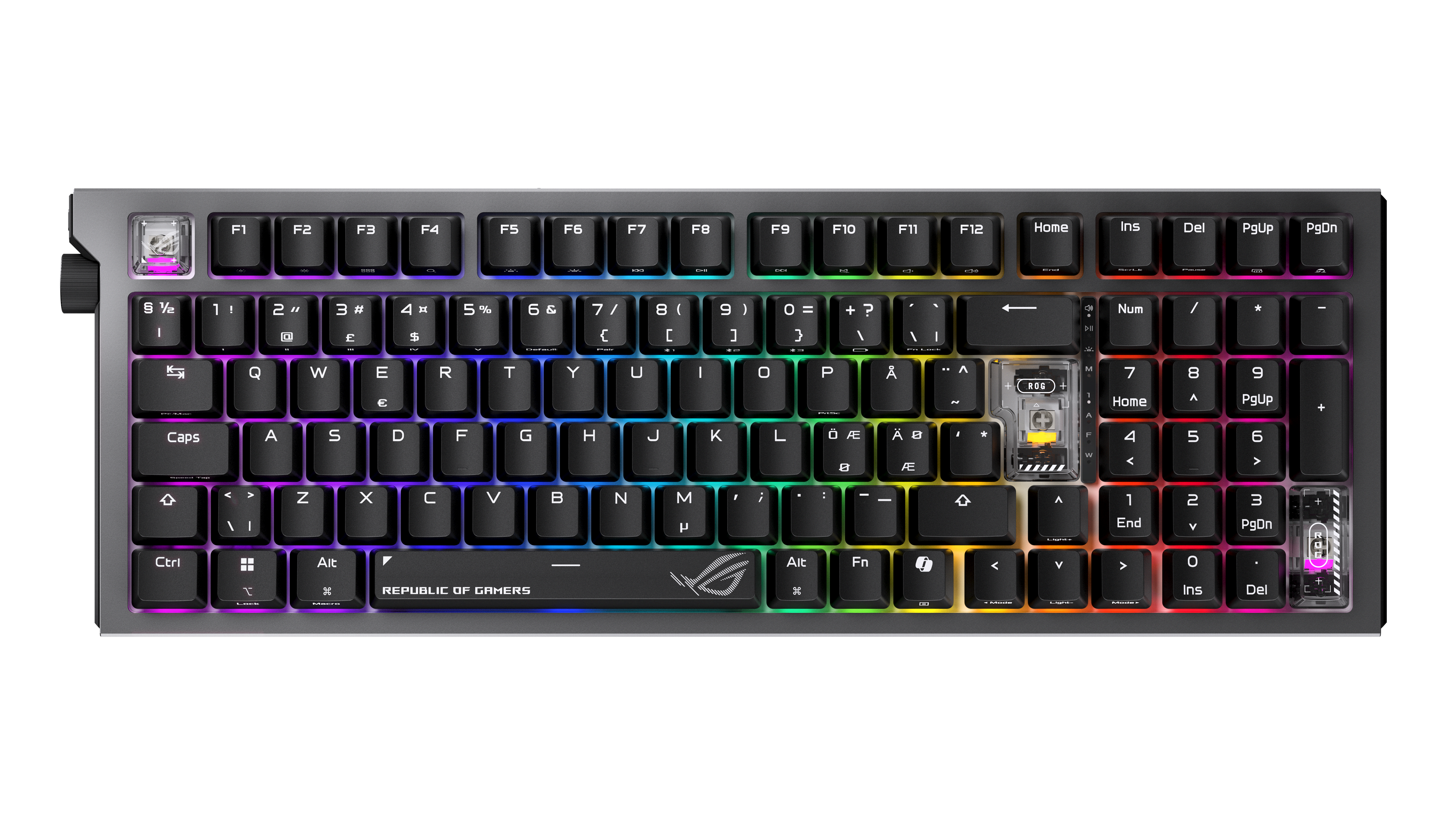 Asus Rog Strix Morph 96 Wireless - Gaming Tastatur - 96% - Nordic Iso - Schwarz - Tastaturen