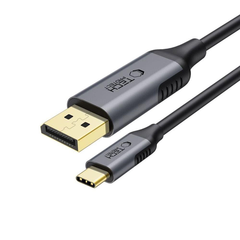 Tech-protect Ultraboost Usb-c to Displayport 1.4 8K 60hz 180cm Cable - Black - Display Kabel Schwarz 5906302321780