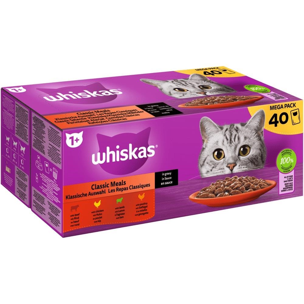 Whiskas Meals Mix in Sauce - Wet Cat Food - 40x85g - Katzen 4008429156540