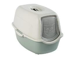 Rotho Bailey Hooded Litter Box Green, White - Katzen