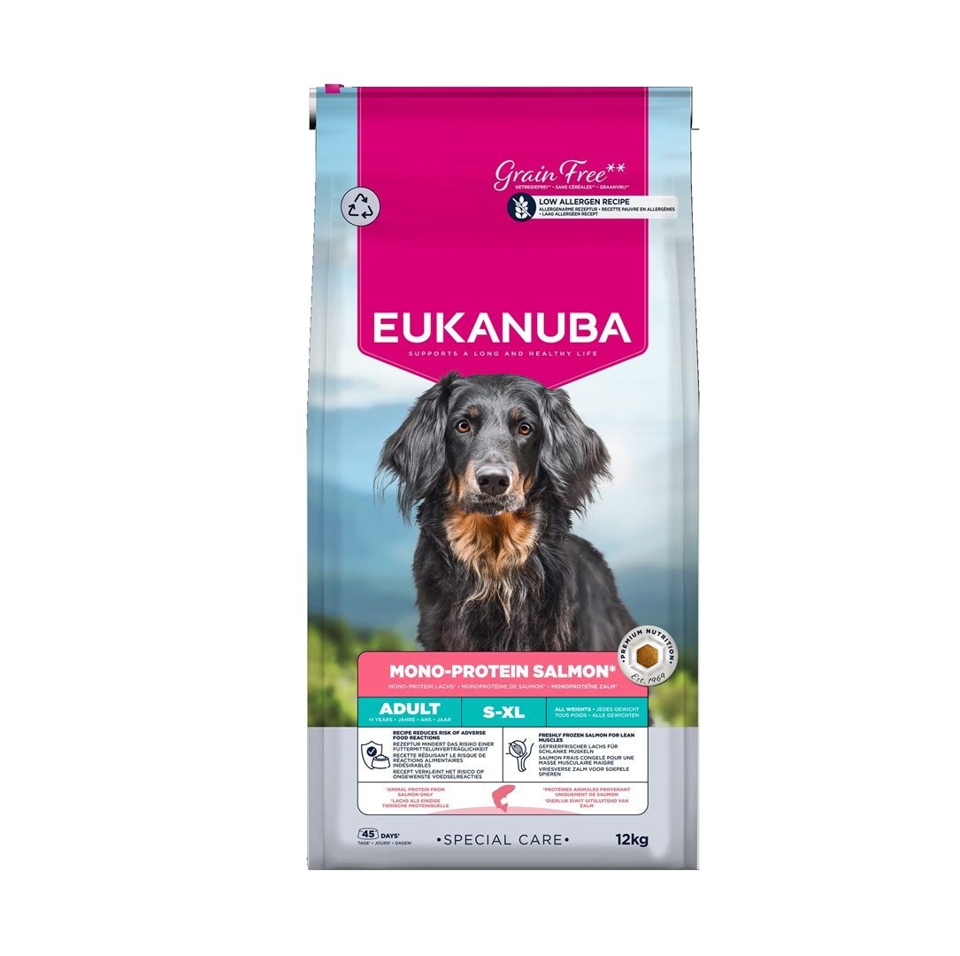 Eukanuba Special Care Mono-protein Adult Salmon - Dry Dog Food - 12kg - Hunde