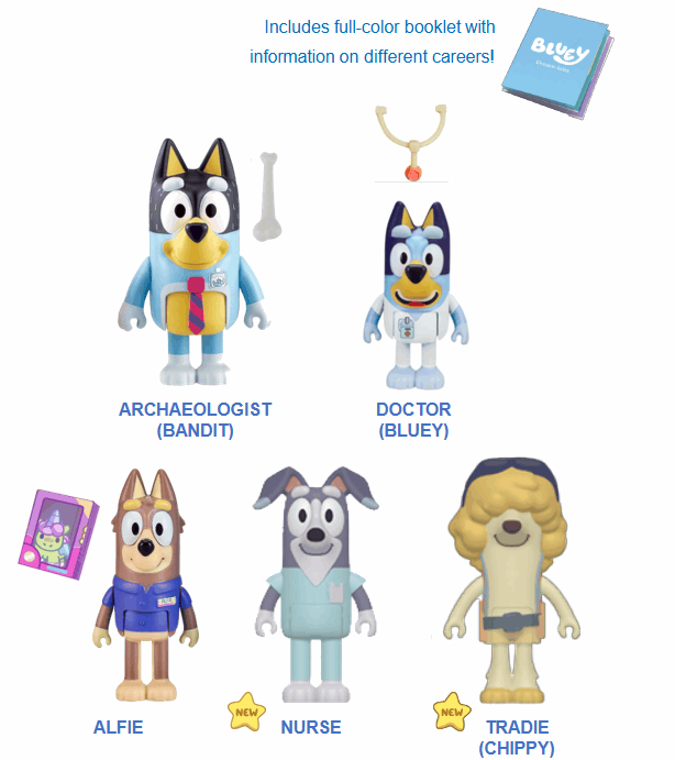 Bluey Dream Jobs Figure 5-pack - Figuren